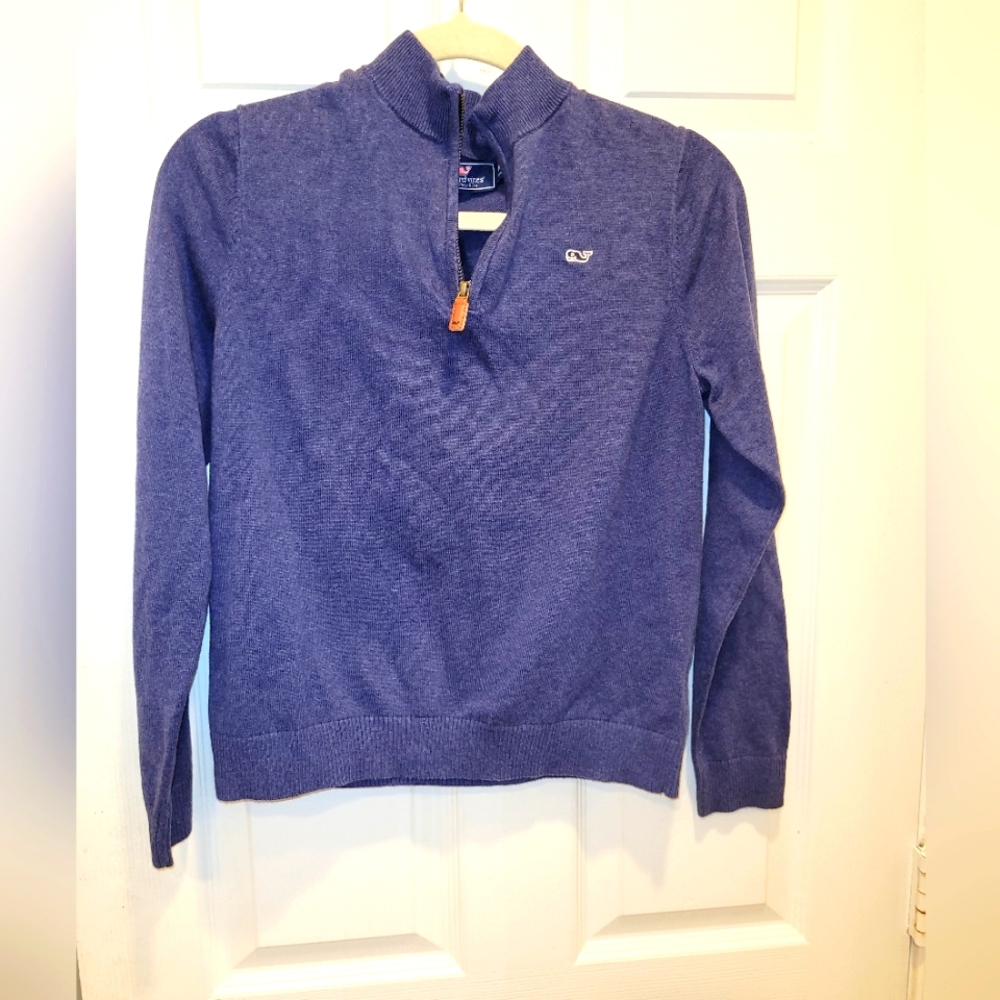 Vineyard Vines Navy Kids Half-Zip Sweater